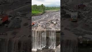 Driving across a crazy waterfall in East Java! #waterfall #crazydrive #eastjava #indonesia #java