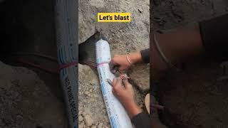 How to blast open mine quarry #shorts #trending #construction #viral #civilengineering #ytshorts