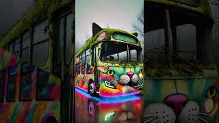 Evolution Of Cat: Cat Bus ️#miawmilky #cat #ai #edit #viralvideo