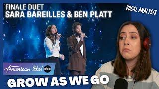 SARA BAREILLES & BEN PLATT "Grow As We Go" | Vocal Coach Reacts (& Analysis) | Jennifer Glatzhofer