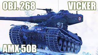 AMX 50B, Obj. 268 & Vickers Light – Epic Battles in WoT Blitz!