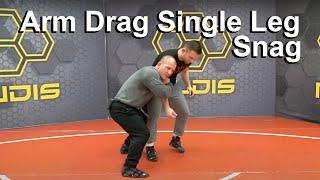 Arm Drag to Single Leg Snag - Cary Kolat Wrestling Moves