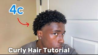 How To Get Curls For Short 4C Hair FAST (Black Men)