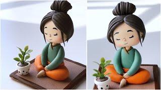 Easy Clay tutorial of a women with Jenna Air Dry Clay | Clay Craft Ideas