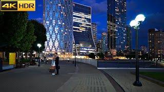 Mini-Manhattan of London | Canary Wharf - Sunset and Night Walk [4K HDR]