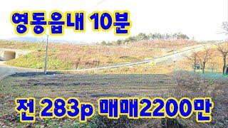 24165 영동하나로부동산 010 3042 2397 전283p 매매 2200만 영동읍내 100분 전기있음