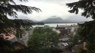 Funicular Tram In Ketchikan from Creek Street up Cape Fox Hill