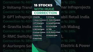  15 Stocks with Huge Correction! 