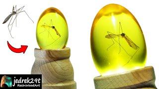 Making Mosquito Amber. How to make Night Lamp / RESIN ART