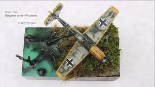 BF 109E3 Eagles over  Russia / scale model aircraft / Epoxy Resin diorama