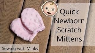 Adorably soft baby mittens sewing tutorial