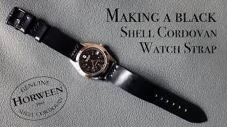 How to Make a Leather Watch Strap Out of Black Horse Butt | Horween Shell Cordovan