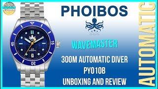 First Original Design! | Phoibos Wavemaster 300m Chinese Auto Diver PY010B Microbrand Unbox & Review