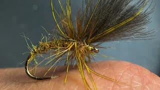 Olive CDC Dry Fly for Trout - Catch More Trout with this fly #dryfly #dryflyfishing #flytying