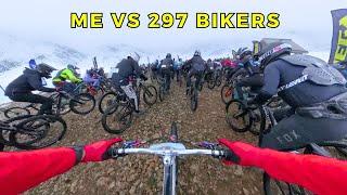 Can I Overtake EVERYONE in CRAZIEST Mass Start Downhill Race!