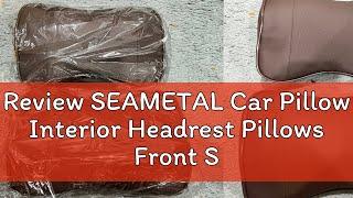 Review SEAMETAL Car Pillow Interior Headrest Pillows Front Seat Waist Back Support Memory Foam Cott