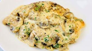 Chicken Breast with Mushrooms in a Creamy Sauce | KETO CHICKEN DINNER