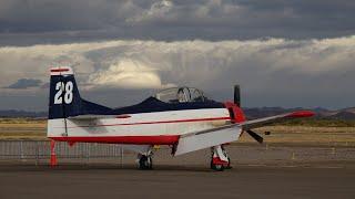 Trojan Thunder - North American T-28B Trojan - Startup and Takeoff - Las Cruces Air and Space Expo