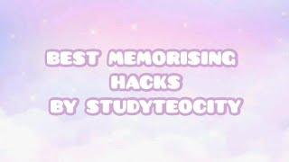 Memorising hacks for exams | STUDYTEOCITY 