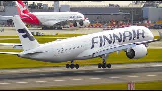 Plane Spotting at London Heathrow Airport, Evening Arrivals RW27R