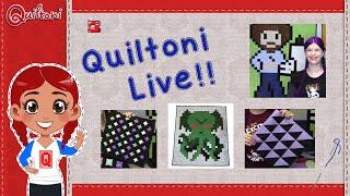 Let's Learn how to Pixel Quilt! Creating a Heart block with Quiltoni methods of Pixel Quilting