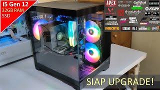 Rakit PC Gaming Core i5 Gen 12 Cuma 7 Jutaan, RAM 32GB, SSD, Siap upgrade kedepannya!