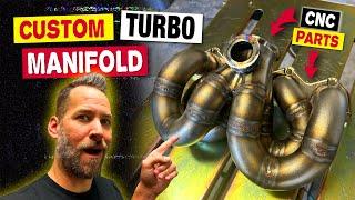 Building a Custom Turbo Manifold with CNC Parts in the Garage - 1.8 Cruze - Vevor Welding Turntable