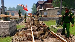 1 hour ago! Execution of Ukrainian troops on railway tracks, by Russian general, stopped - ARMA 3