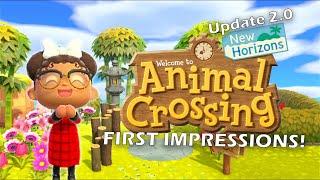 Lets Play: The *NEW* Animal Crossing: New Horizons 2.0 Update!! | First Impressions