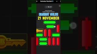 21 November Mini Game 100% Easily Solved Today | Hamster Kombat Mini Game 21 November | Mini Game