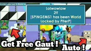 Auto Clicker Broke His World Lock ! GET FREE GAUT ! GIVEAWAY !!! | Growtopia