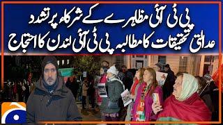 PTI Protest Outside London Pakistan High Commission | Murtaza Ali Shah | Geo News