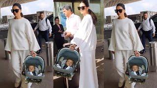 Deepika Padukone's First Appearance with her Daughter at Mumbai Airport