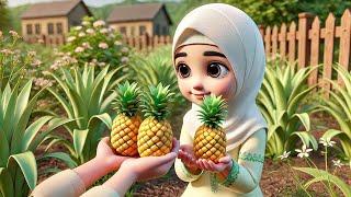  New Muslim Panda's Pineapple Picking Adventure  | Kids Song for Fun & Learning! 