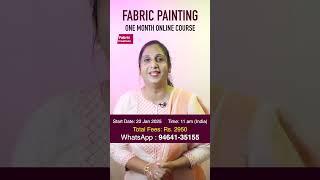 Fabric painting online one month course - Admission start next batch #fabricpainting #fashion #trend