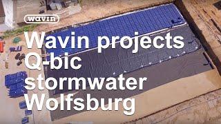 Drone video of sustainable Q-Bic Plus stormwater system in Wolfsburg