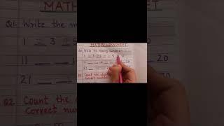 Lkg Ukg Maths Worksheet Part 1|Maths Activity Sheet |Maths Worksheets for LKG and UKG#viralshort