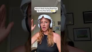 How it feels trying BrainTap for the first time! #braintap #brainhealth #binauralbeats #shorts