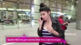 Spotted! Mouni Roy with boyfriend Mohit Raina at Mumbai Airport