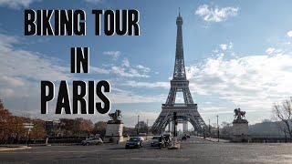 BIKING TOUR in PARIS 4K - Virtual Cycle Ride In Paris along the river Seine, Louvre and Eiffel Tower