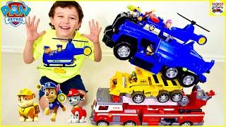 Paw Patrol 5 in 1 Chase Ultimate Police Cruiser Marshall and Rubble Ultimate Vehicles Rescue Mission