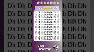 Find hD where? | Brain Teaser IQ Test #shorts #different #puzzles #opticalillusion #quiz