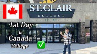 1st day in Canada college | Saint Clair Campus Tour Windsor part 1