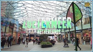 Exploring ZOETERMEER - Netherlands / City Center Walking Tour - Shopping Mall - 4k