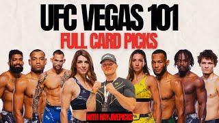 UFC Vegas 101 Dern vs. Ribas 2 Full Card OFFICIAL PICKS