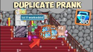 DUPLICATING BLUE GEM LOCKS PRANK in GROWTOPIA (Don't try at home)