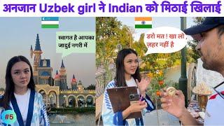 Unknown Uzbekistan girl offered sweets to Indian | Magic city | Disneyland of Uzbekistan | Tashkent