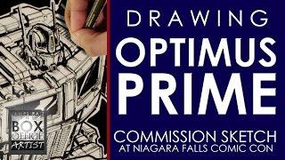 DRAWING OPTIMUS PRIME at NIAGARA FALLS COMIC CON