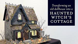 Transforming this $15 Dollhouse into a Haunted Witch’s Cottage ️ Halloween Dollhouse DIY Makeover