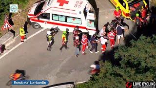 Remco Evenepoel Crashes On Bridge At Il Lombardia